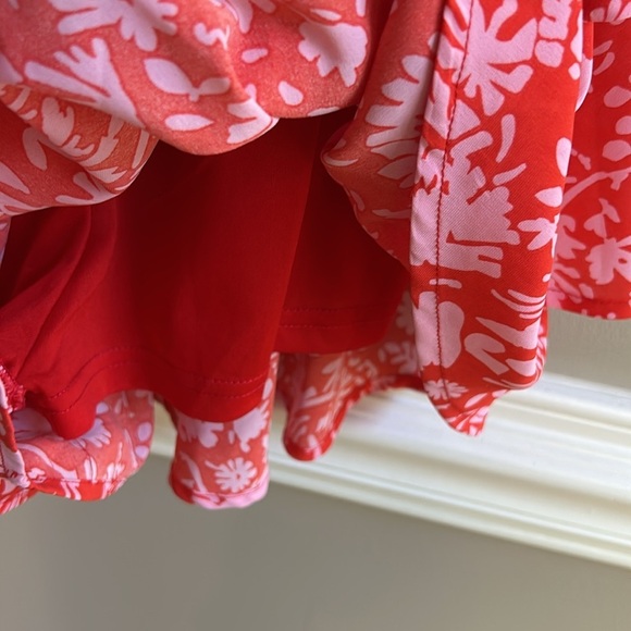 Entro Red and Pink Floral Romper - Picture 6 of 11